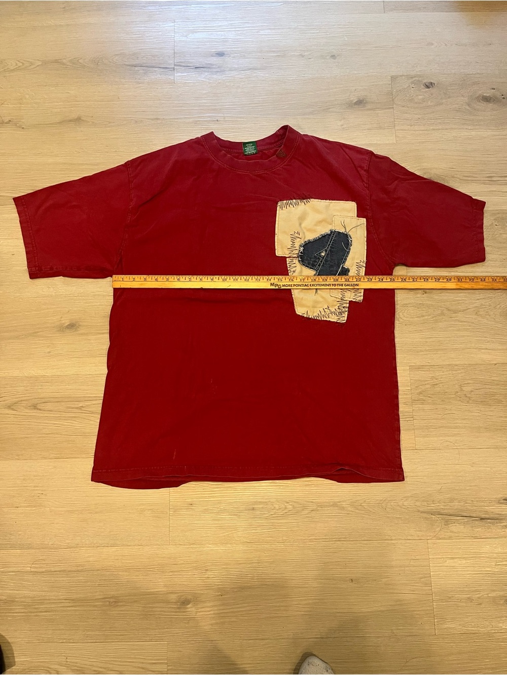 Vocal Red Short-Sleeve Tee with Tan Graphic Patch